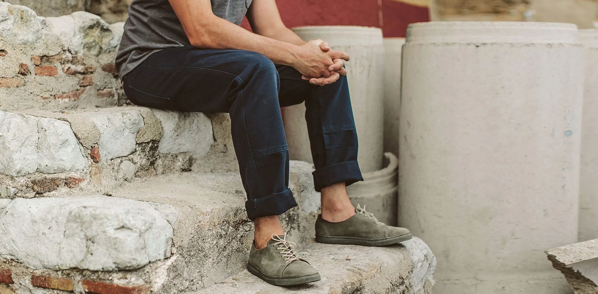 The Chore Pant in Washed Navy