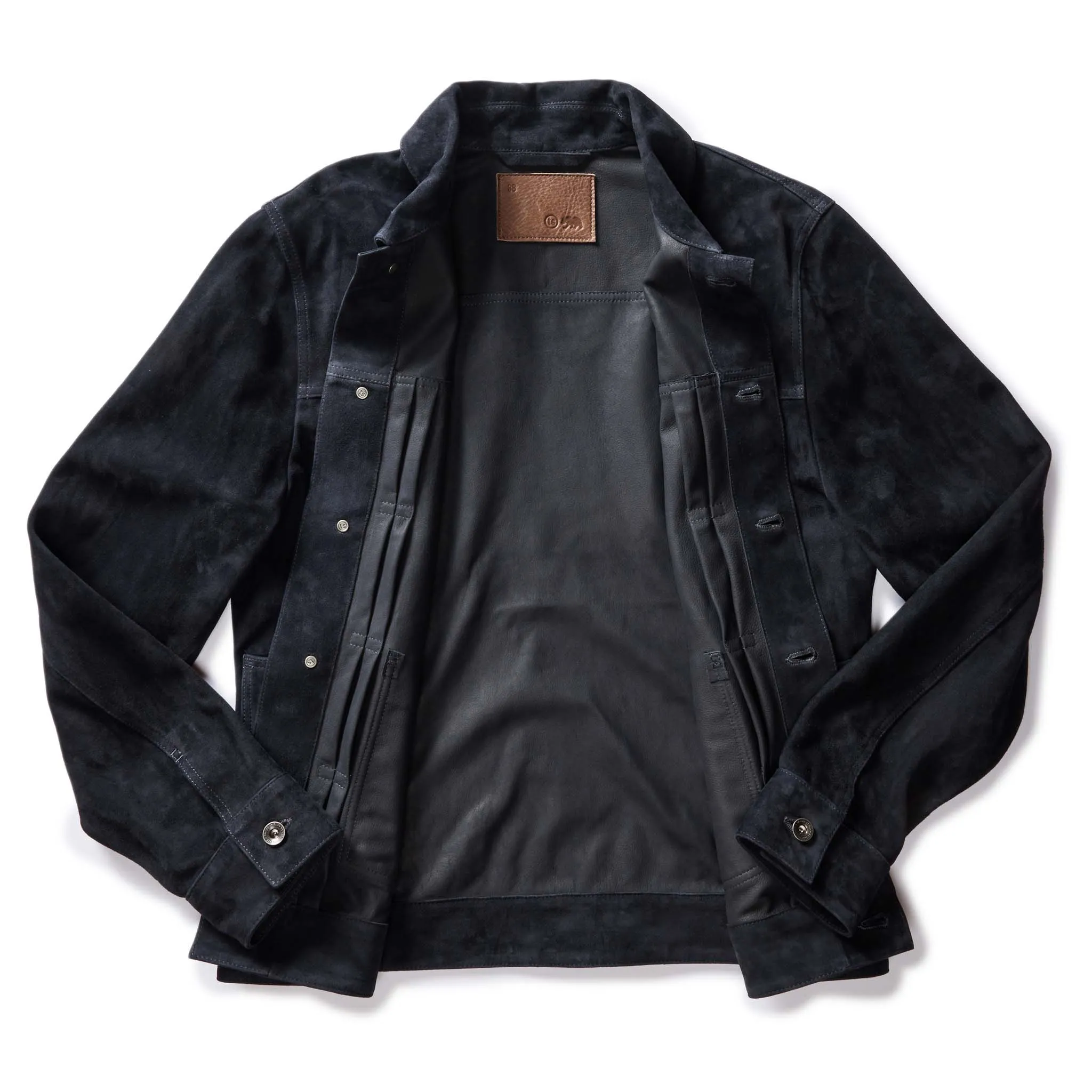 The Ryder Jacket in Dark Navy Suede