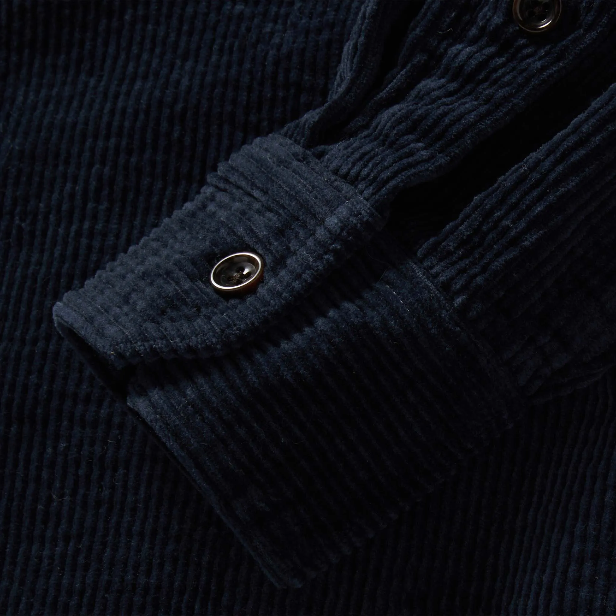 The Utility Shirt in Dark Navy Crepe Cord