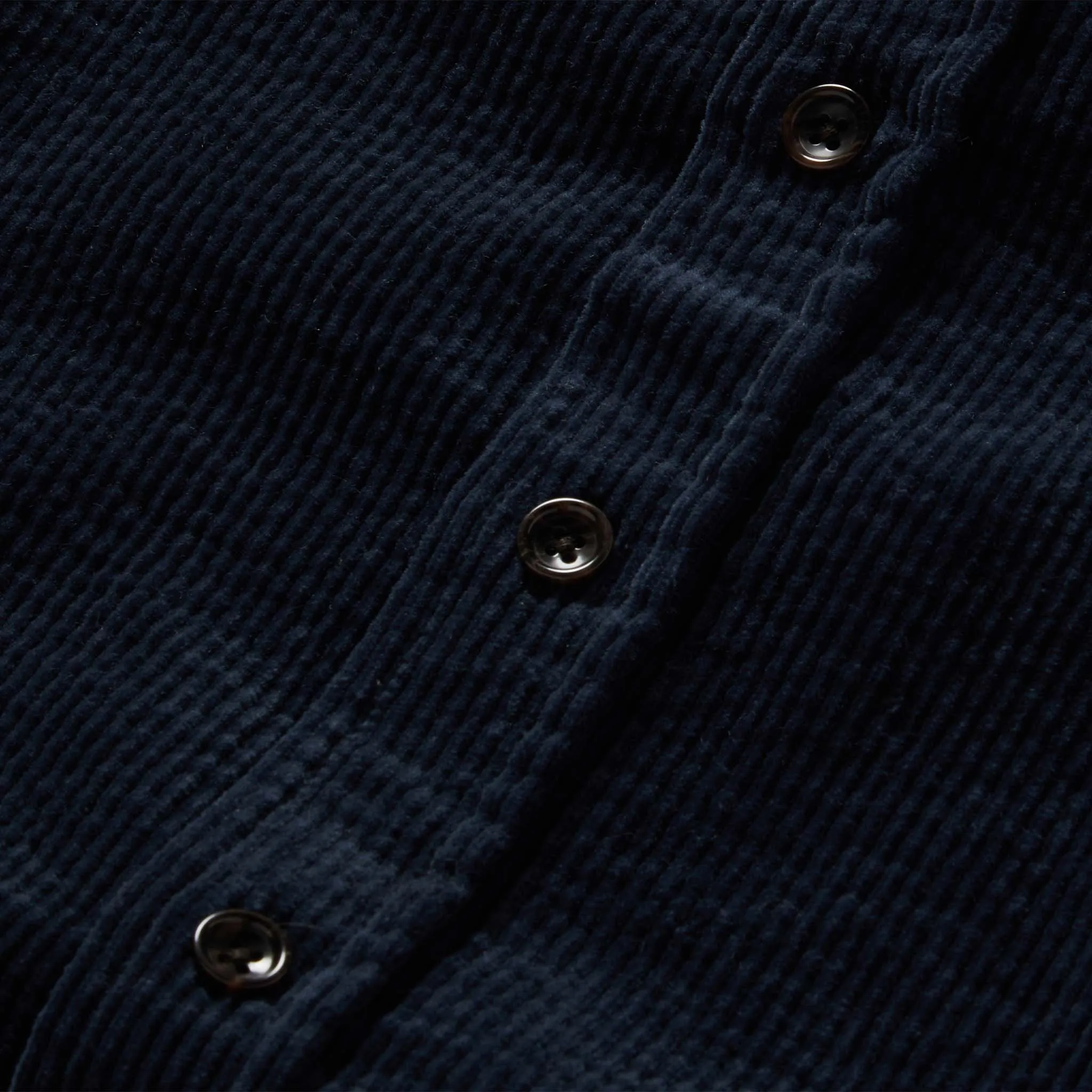 The Utility Shirt in Dark Navy Crepe Cord