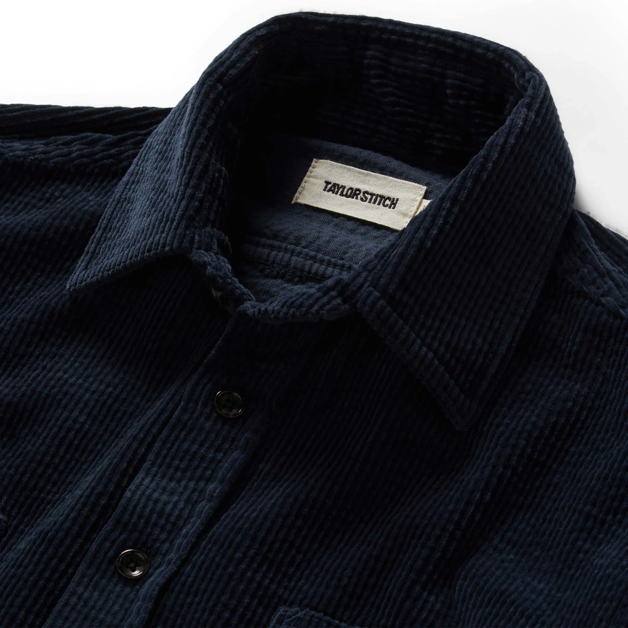 The Utility Shirt in Dark Navy Crepe Cord