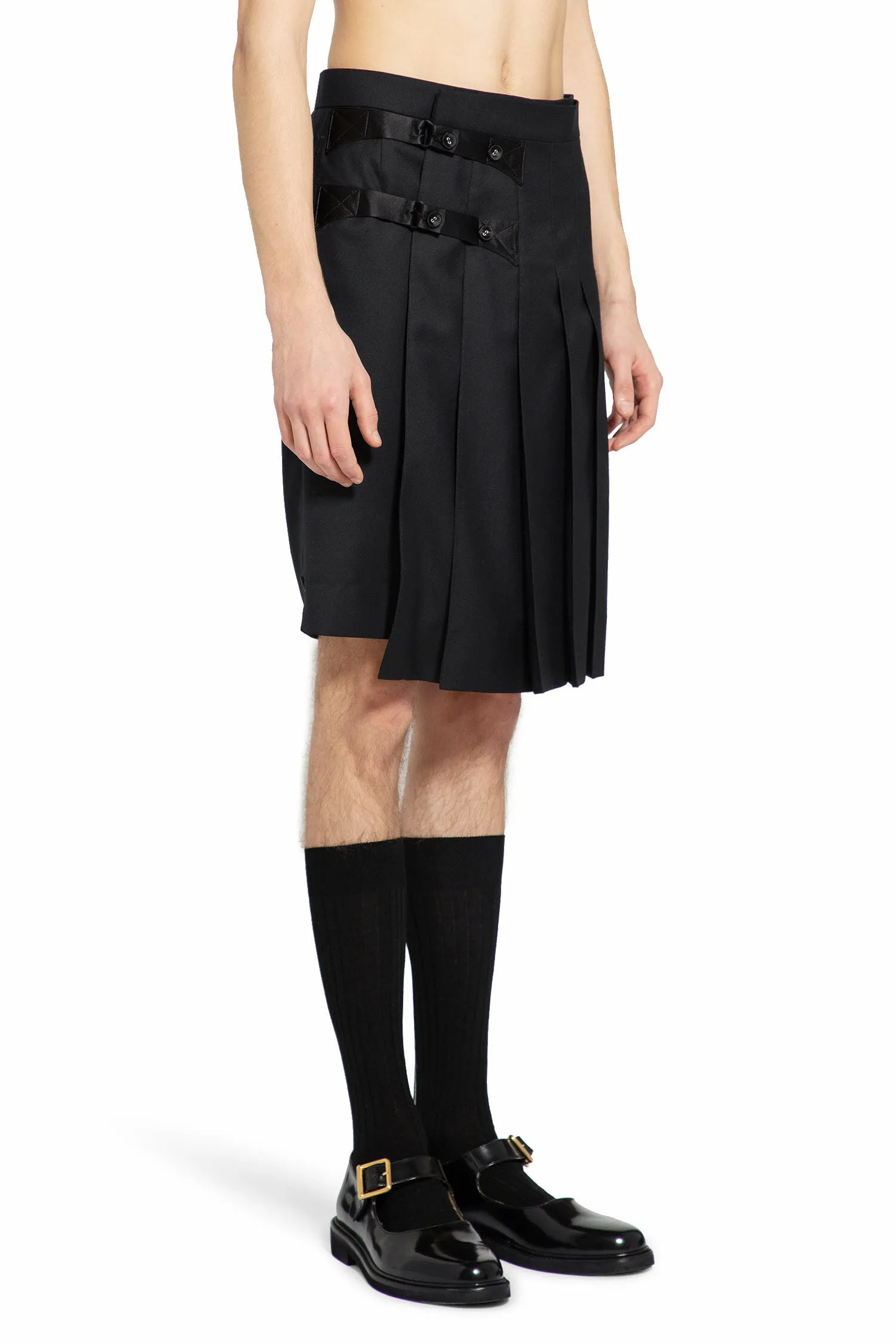 THOM BROWNE MAN BLACK SHORTS & SKIRTS