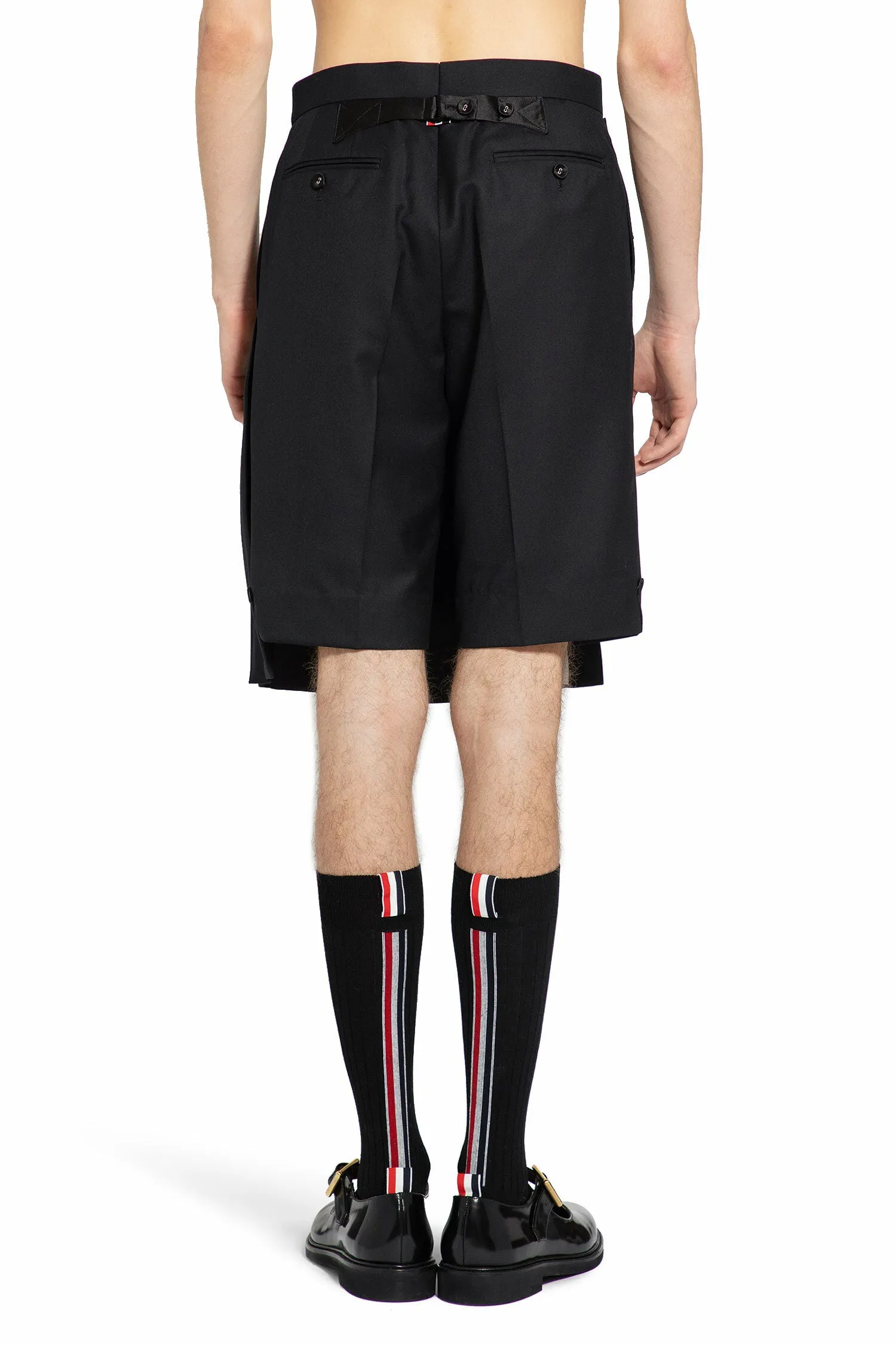 THOM BROWNE MAN BLACK SHORTS & SKIRTS