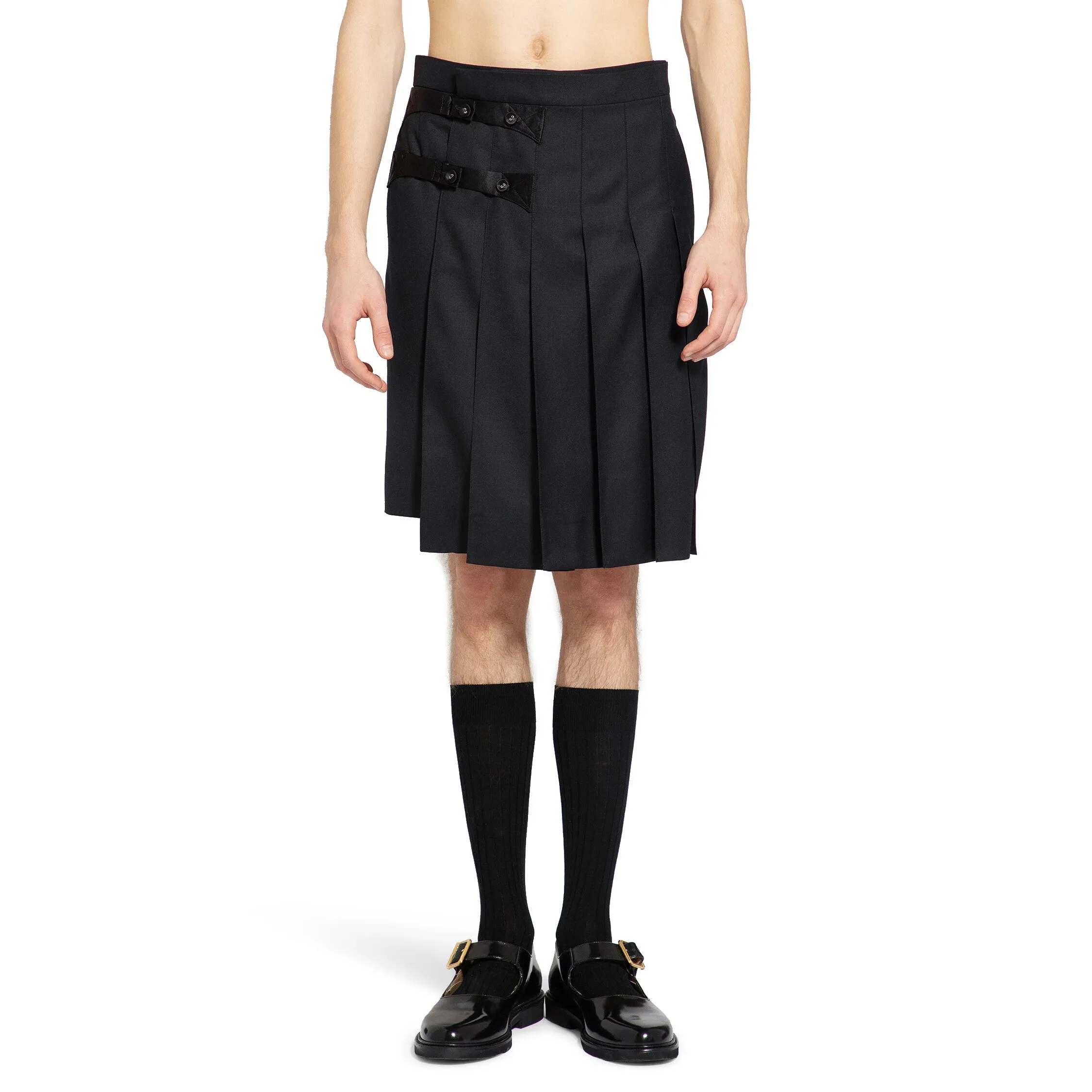 THOM BROWNE MAN BLACK SHORTS & SKIRTS