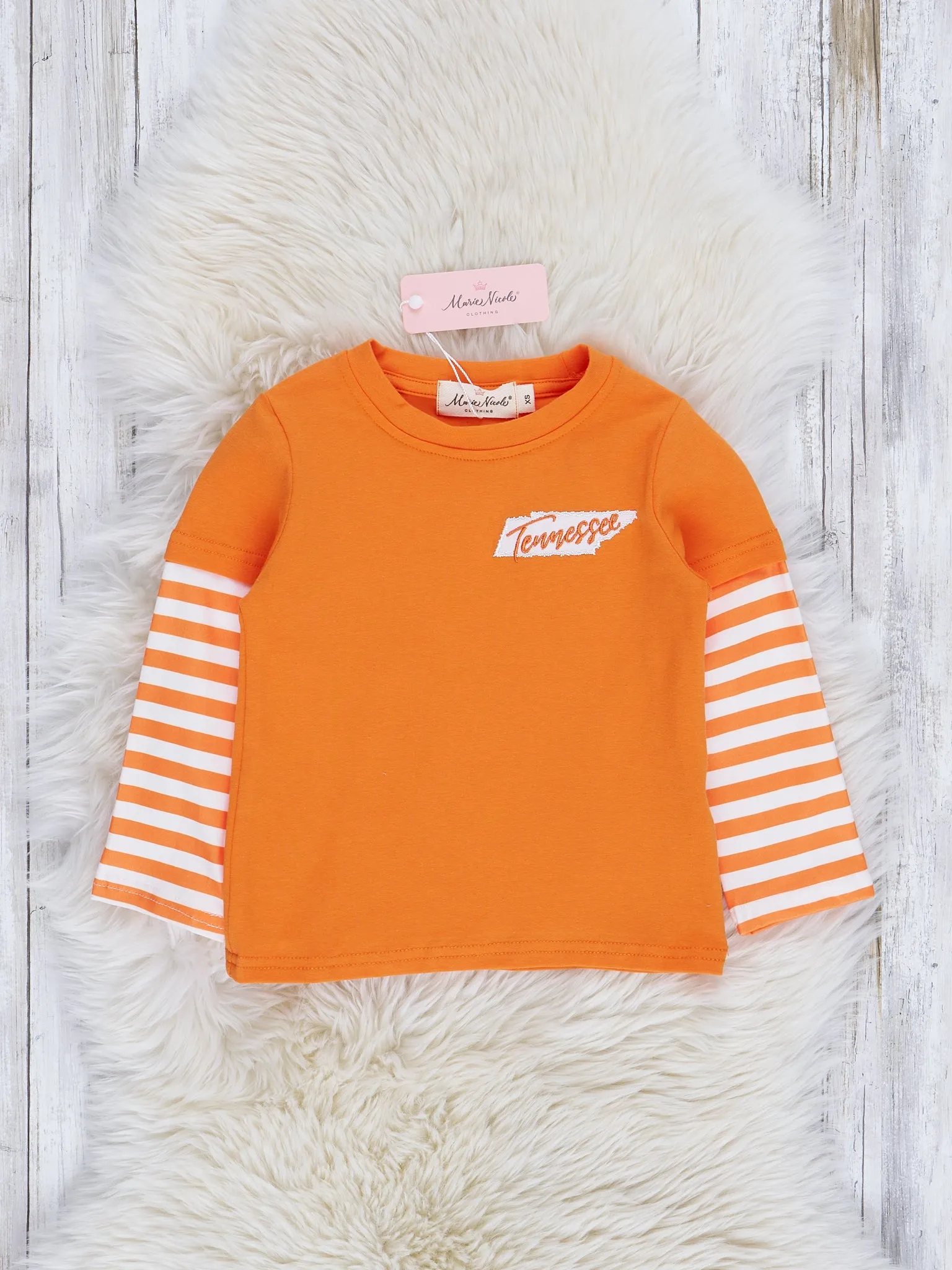 TN Orange Stripe Raglan Top