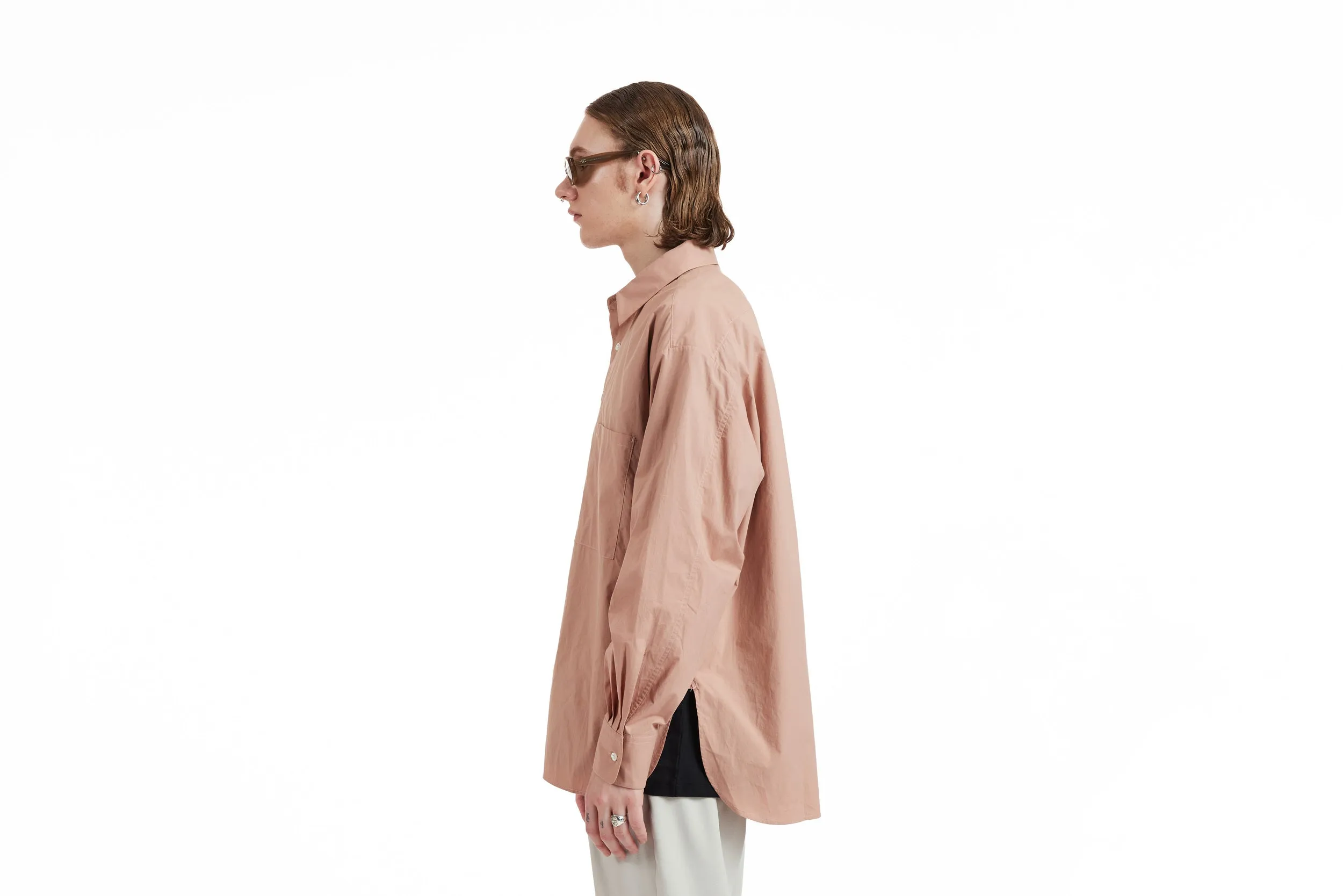 Typewriter Oversize Long Sleeves Shirt