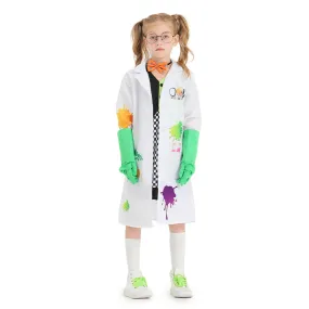 VeeGet Scientists Geek  Cosplay Costume Outfits Halloween Carnival Suit For Kids GirlKidsCostume