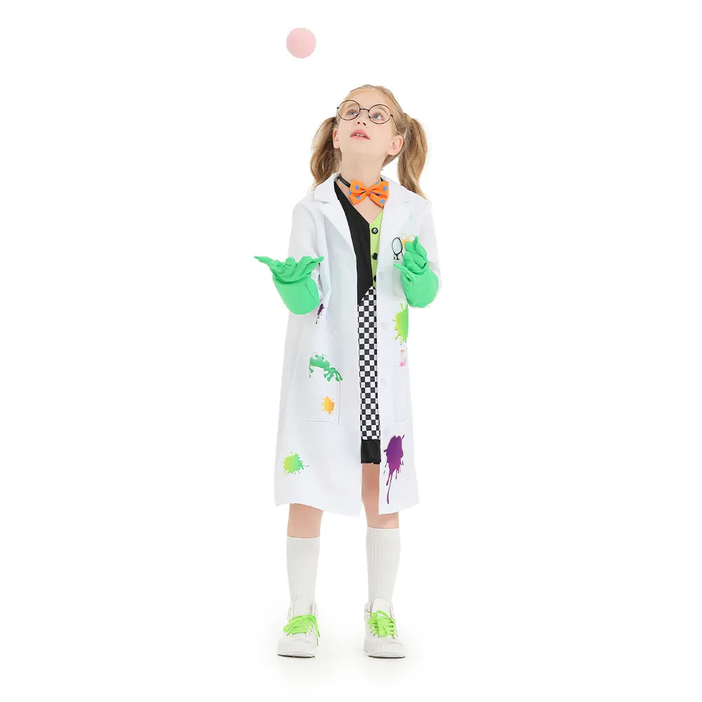 VeeGet Scientists Geek  Cosplay Costume Outfits Halloween Carnival Suit For Kids GirlKidsCostume