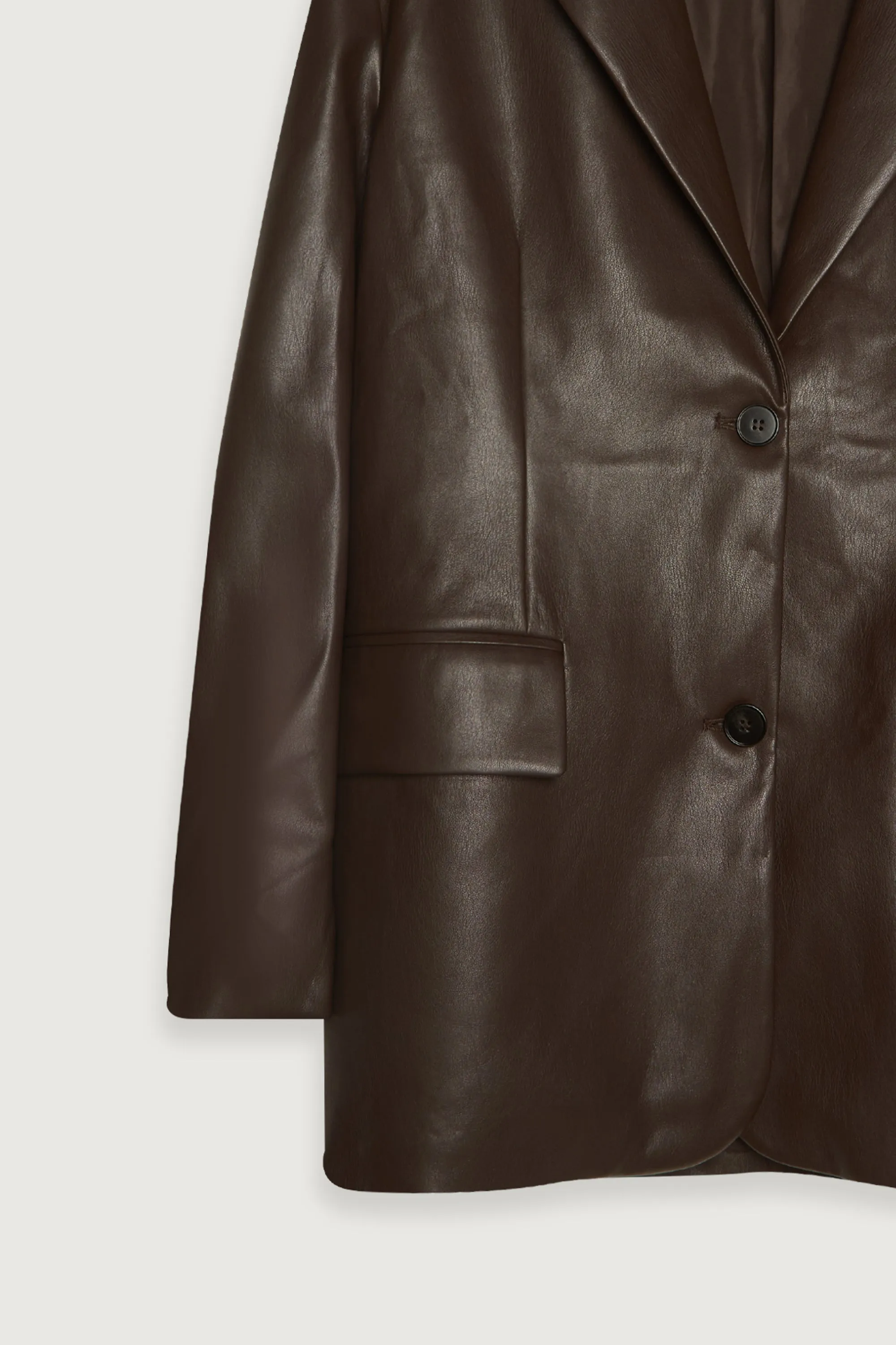 VEGAN LEATHER BLAZER