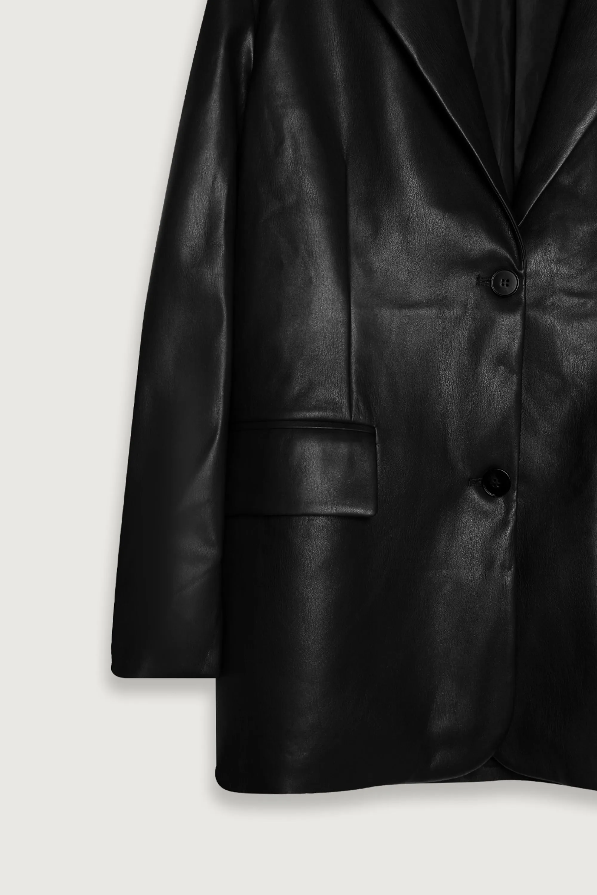 VEGAN LEATHER BLAZER