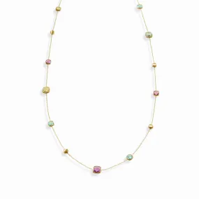 Venezia Multi Color Quadrato Necklace Long