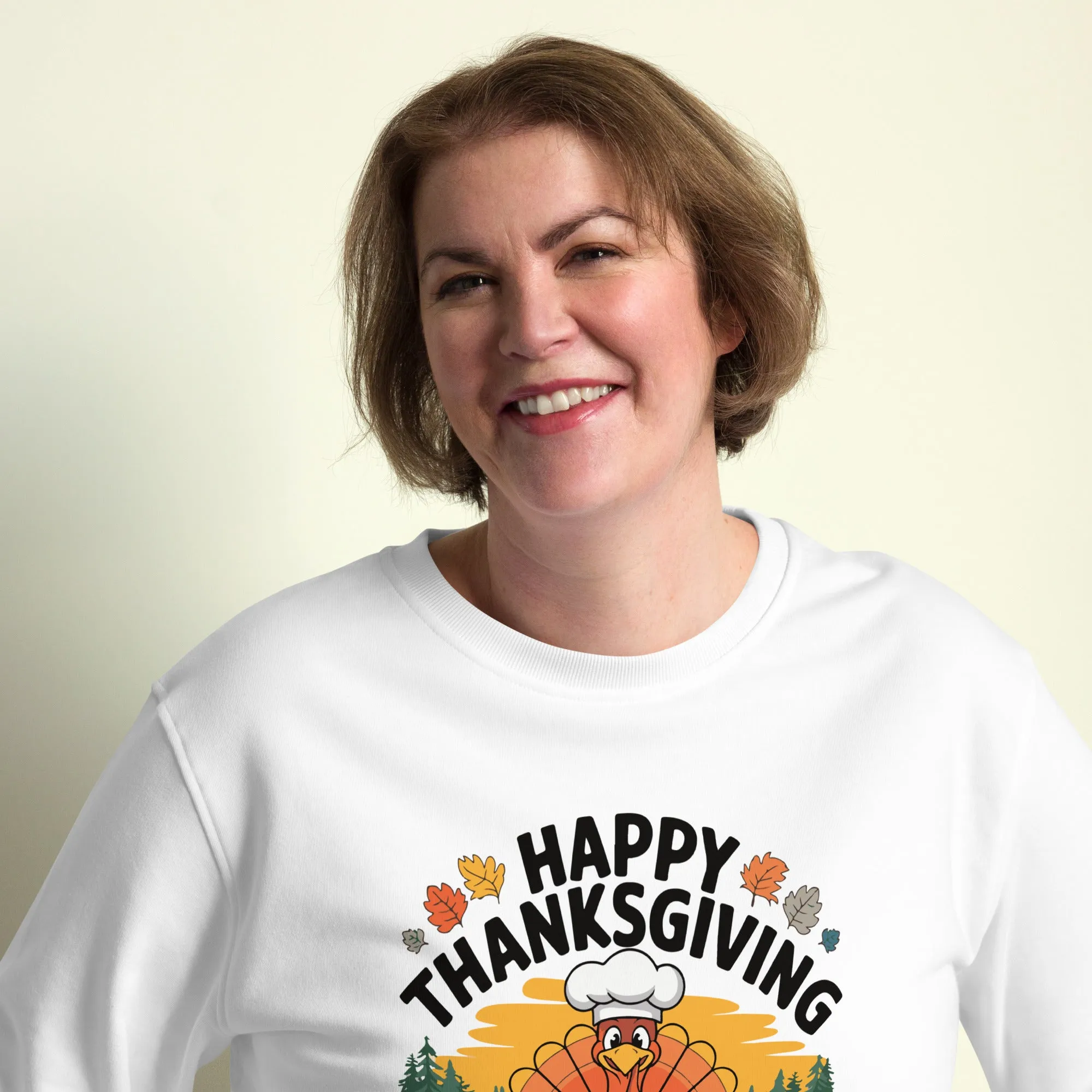 Welcome To Thanksgiving Graphic Women Organic Sweatshirt