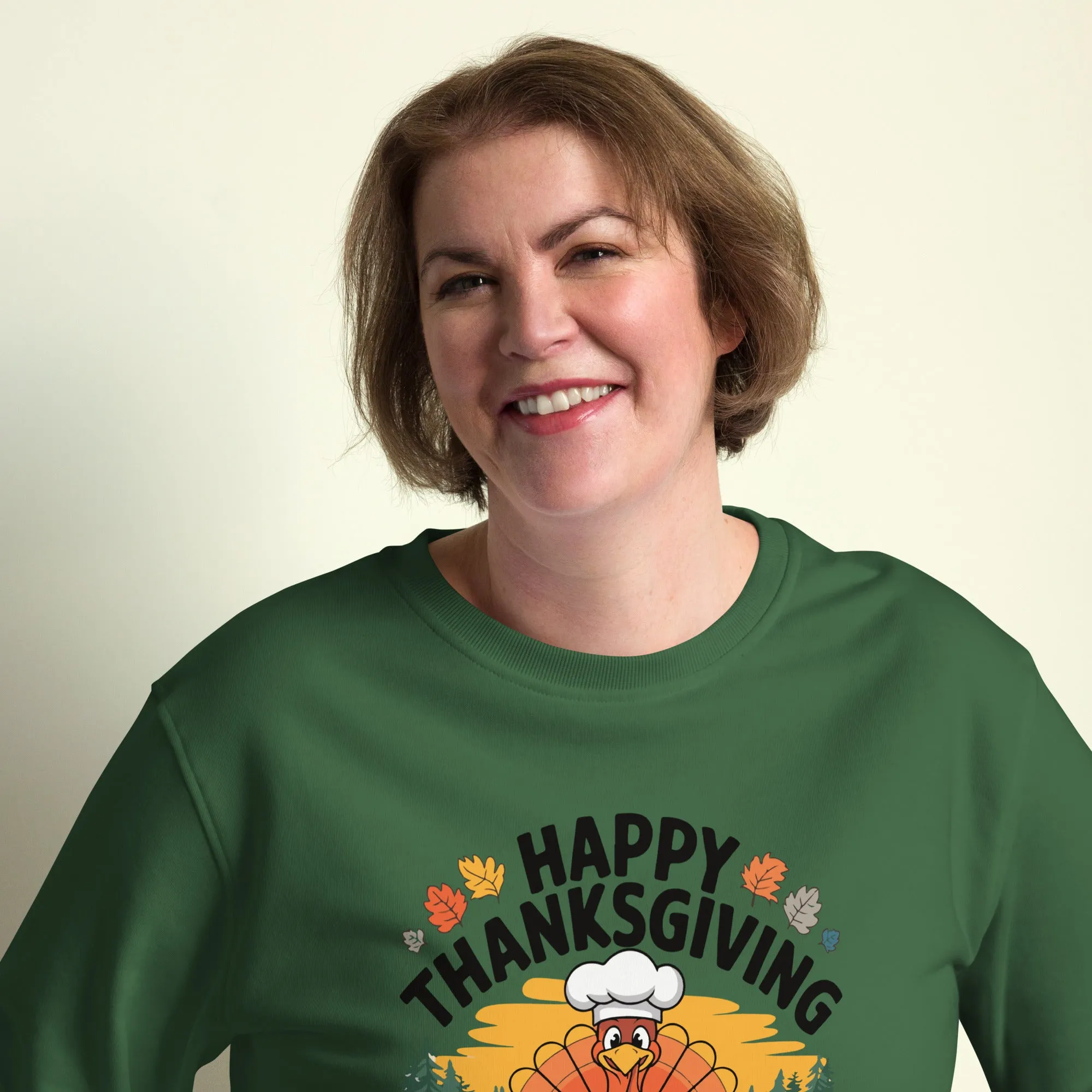 Welcome To Thanksgiving Graphic Women Organic Sweatshirt