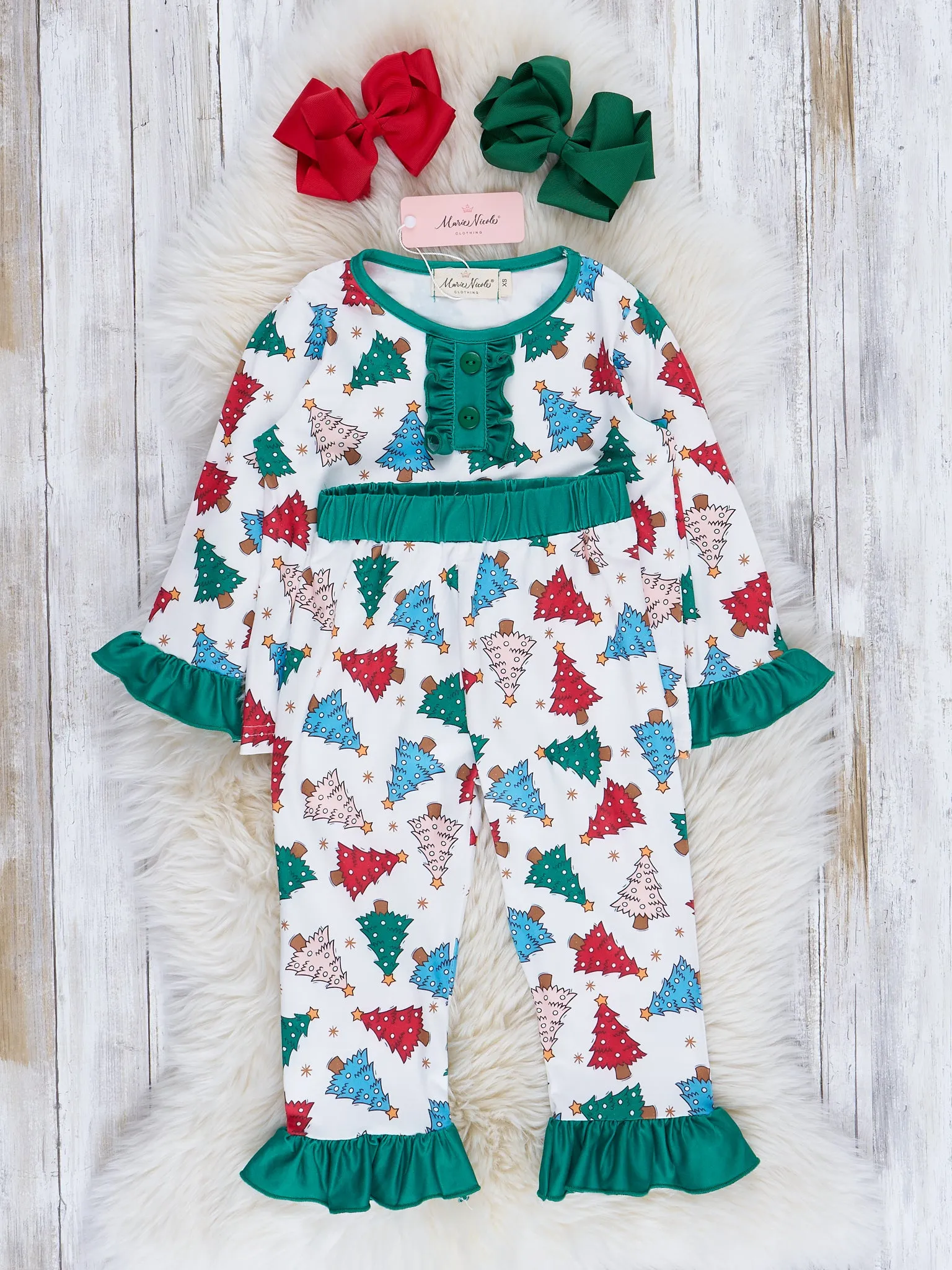 Whimsy Trees & Bright Green Pajamas - Boys & Girls