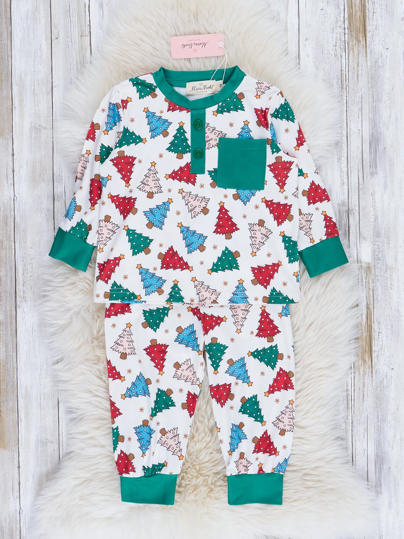 Whimsy Trees & Bright Green Pajamas - Boys & Girls