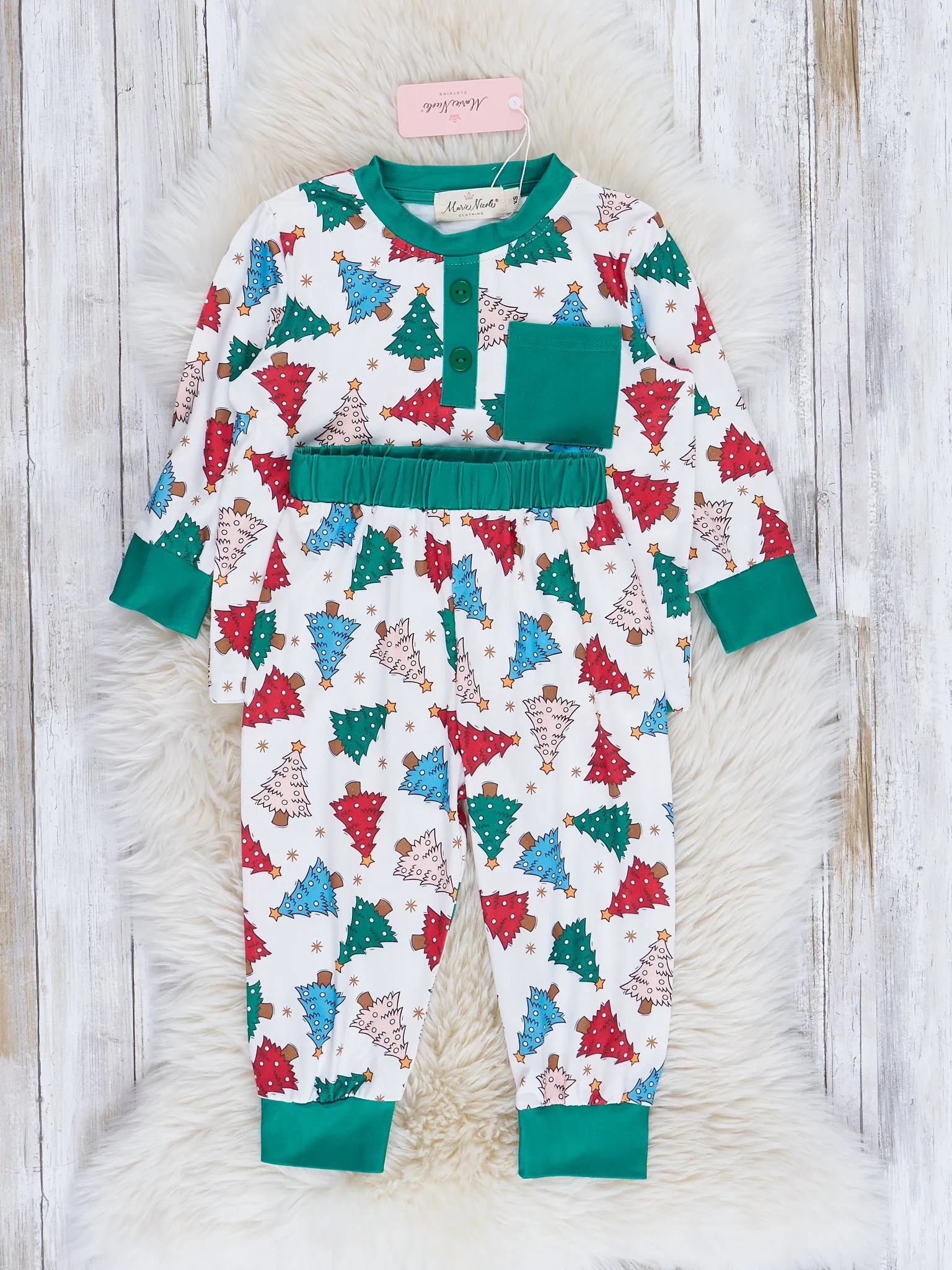 Whimsy Trees & Bright Green Pajamas - Boys & Girls