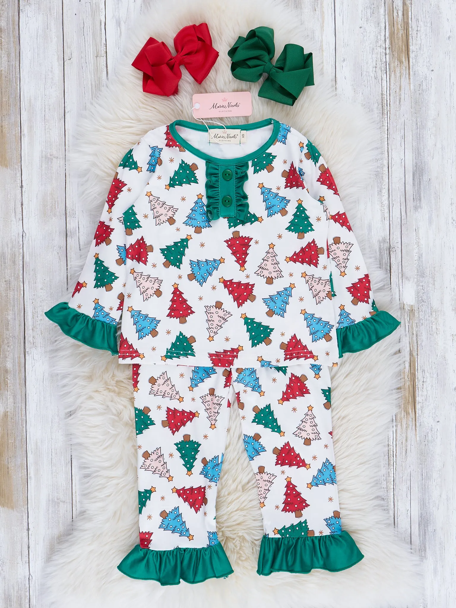 Whimsy Trees & Bright Green Pajamas - Boys & Girls