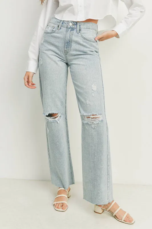 whitney straight jean - light wash