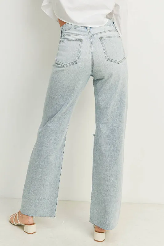 whitney straight jean - light wash