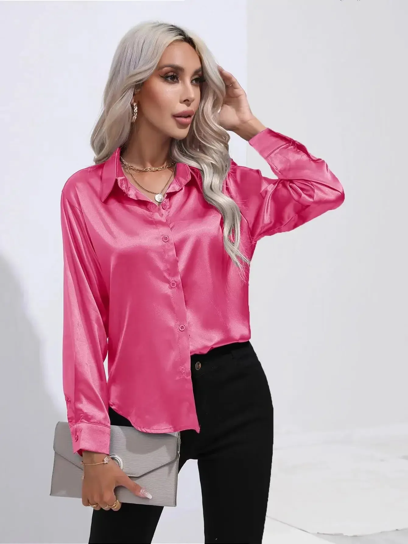 Women's Blouse Crop Shirt Korean Fashion Long Sleeves