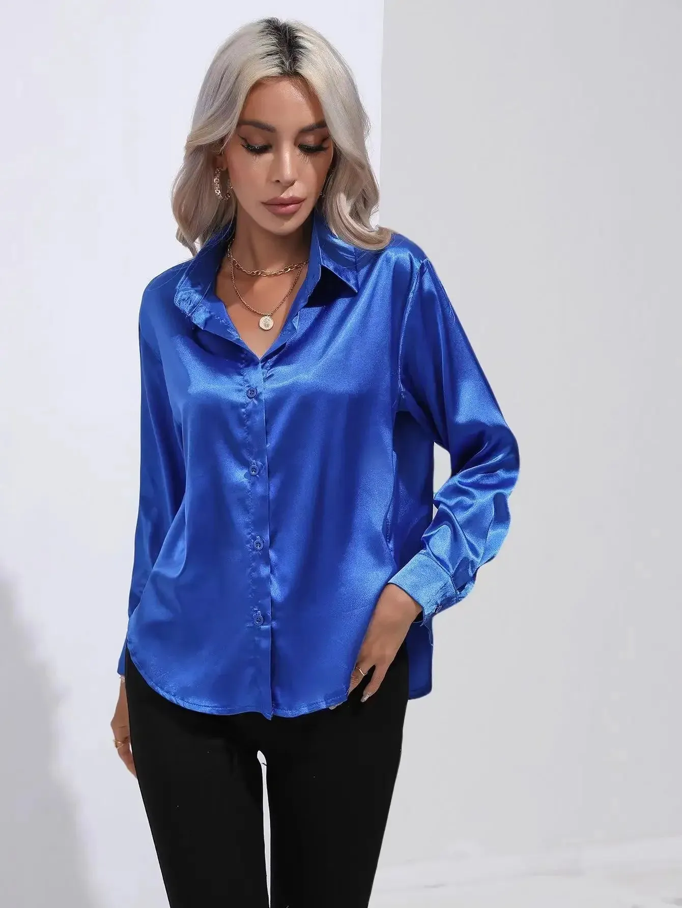 Women's Blouse Crop Shirt Korean Fashion Long Sleeves