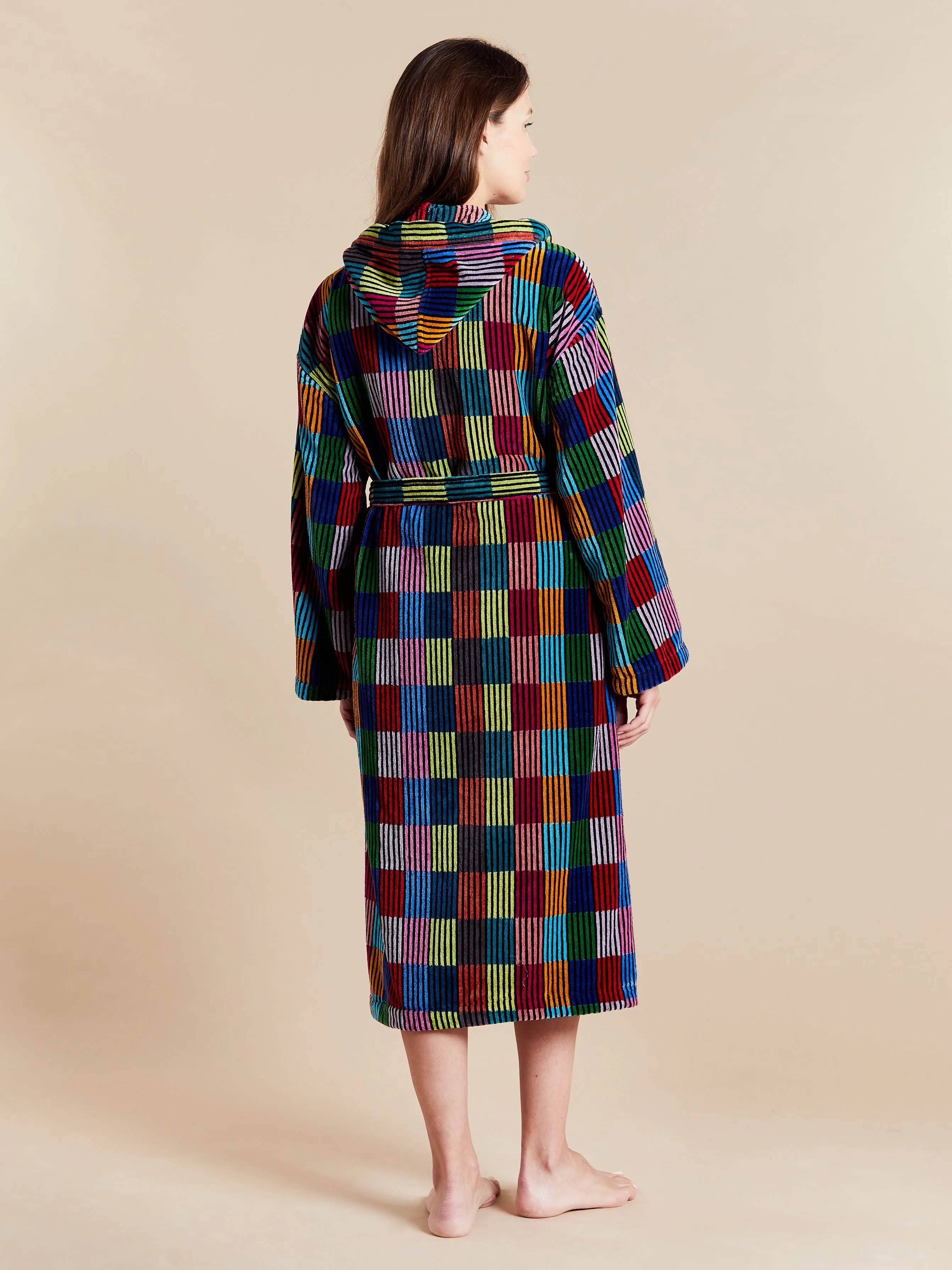 Women's Hooded Robe - Patchwork