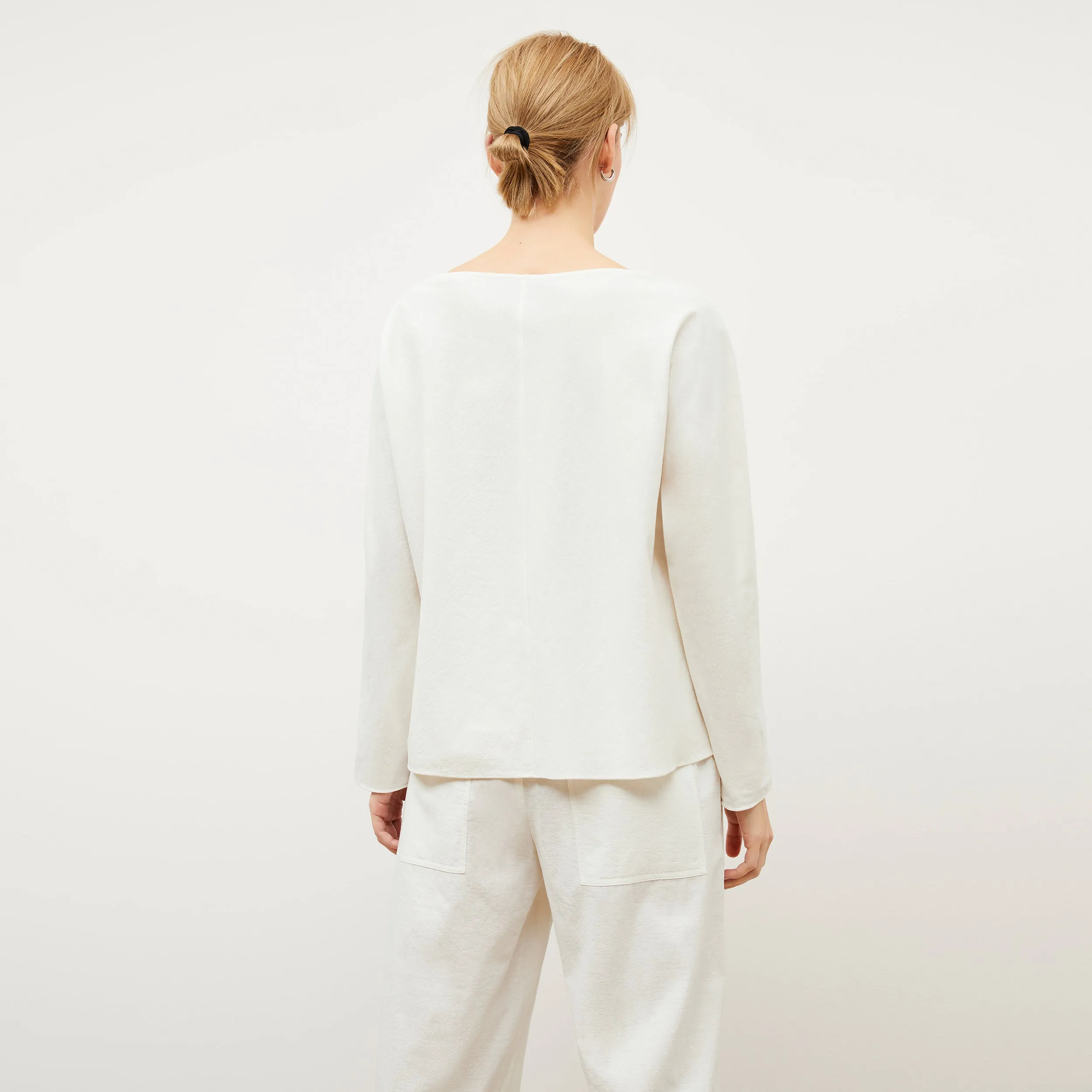 Wren Top - Double-Faced Linen :: Ivory