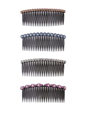 Yellow Chimes Comb Pin for Women Hair Accessories for Women Western Comb Clips for Hair for Women Set of 4 Pcs Juda Pin Hair Pins for Women Side Pin/Comb Pin/Juda pin Accessories for Women